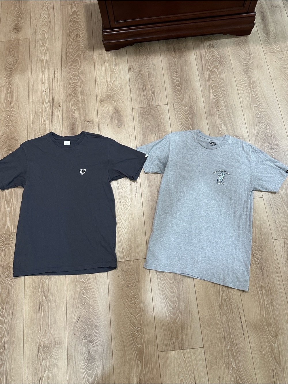 Vans Short-Sleeve Tee Duo in Charcoal and Light Gray